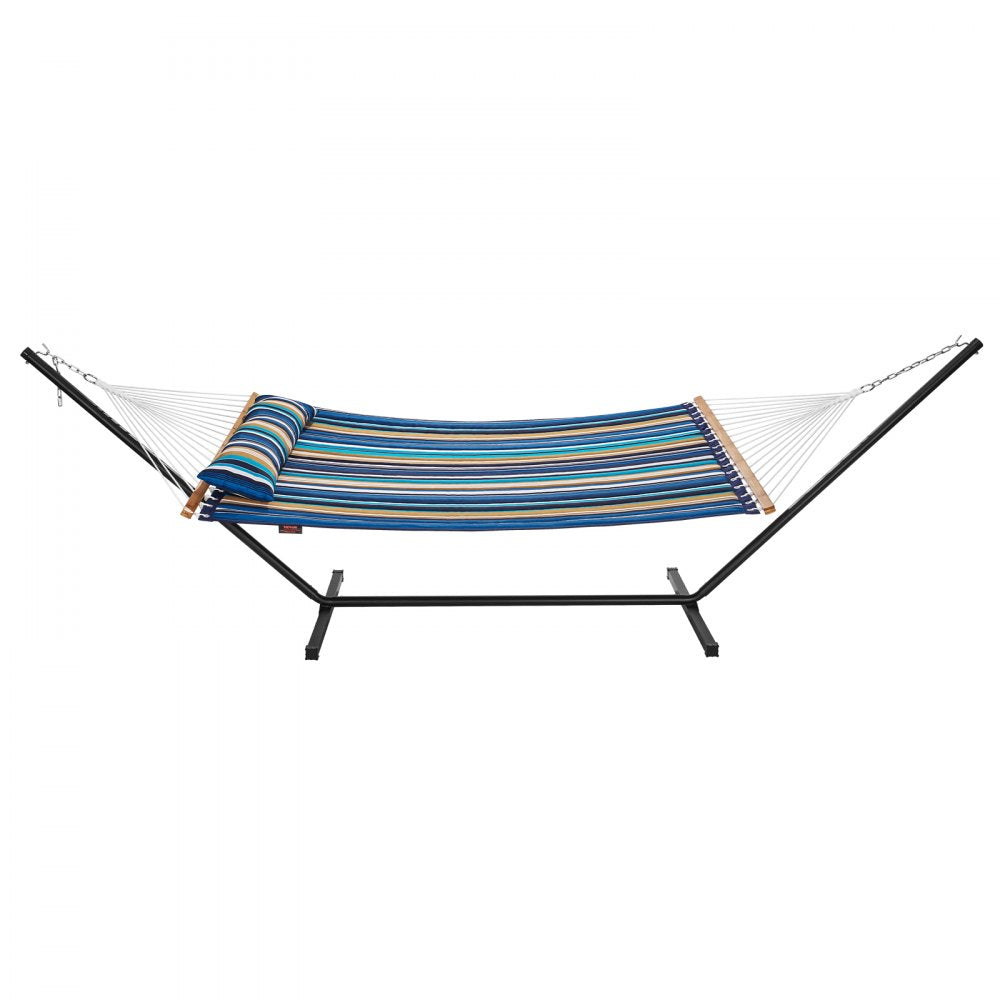 VEVOR Double Quilted Fabric Hammock Two Person Hammock with Stand 480lb Capacity