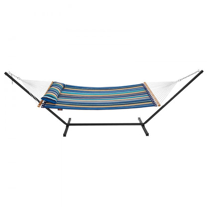 VEVOR Double Quilted Fabric Hammock Two Person Hammock with Stand 480lb Capacity