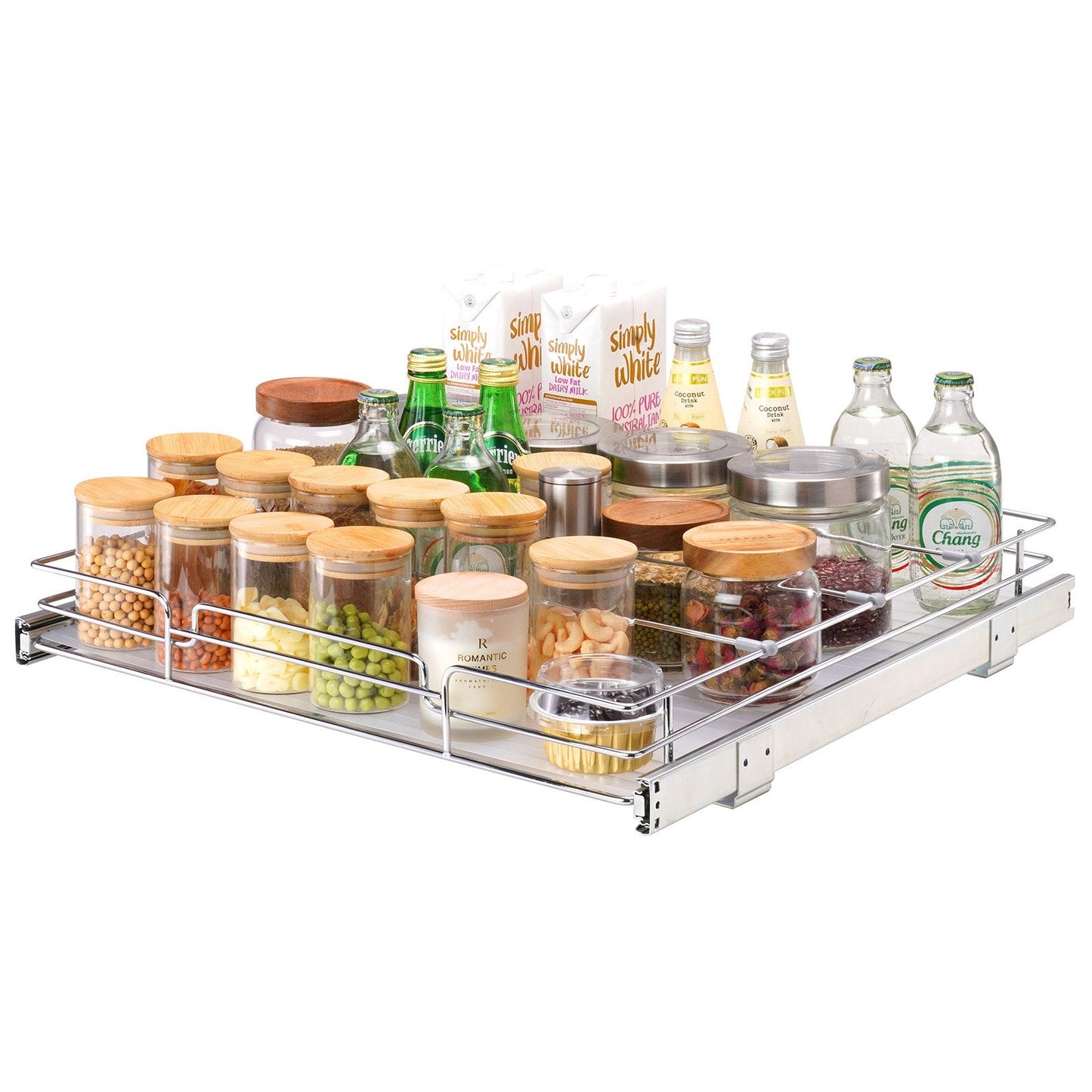 Pull-Out Under Sink Organizer, 0.5 x 0.53m Wire Drawer Basket, 13kg Capacity