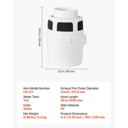 VEVOR 3 in 1 Indoor Dryer Vent Kit with Bucket for Electric Dryer 150cm Hose