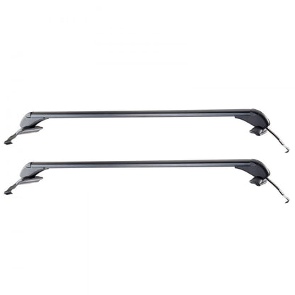 VEVOR Lockable Roof Rack Cross Bars 165lb Capacity Universal Fit for Naked Roofs