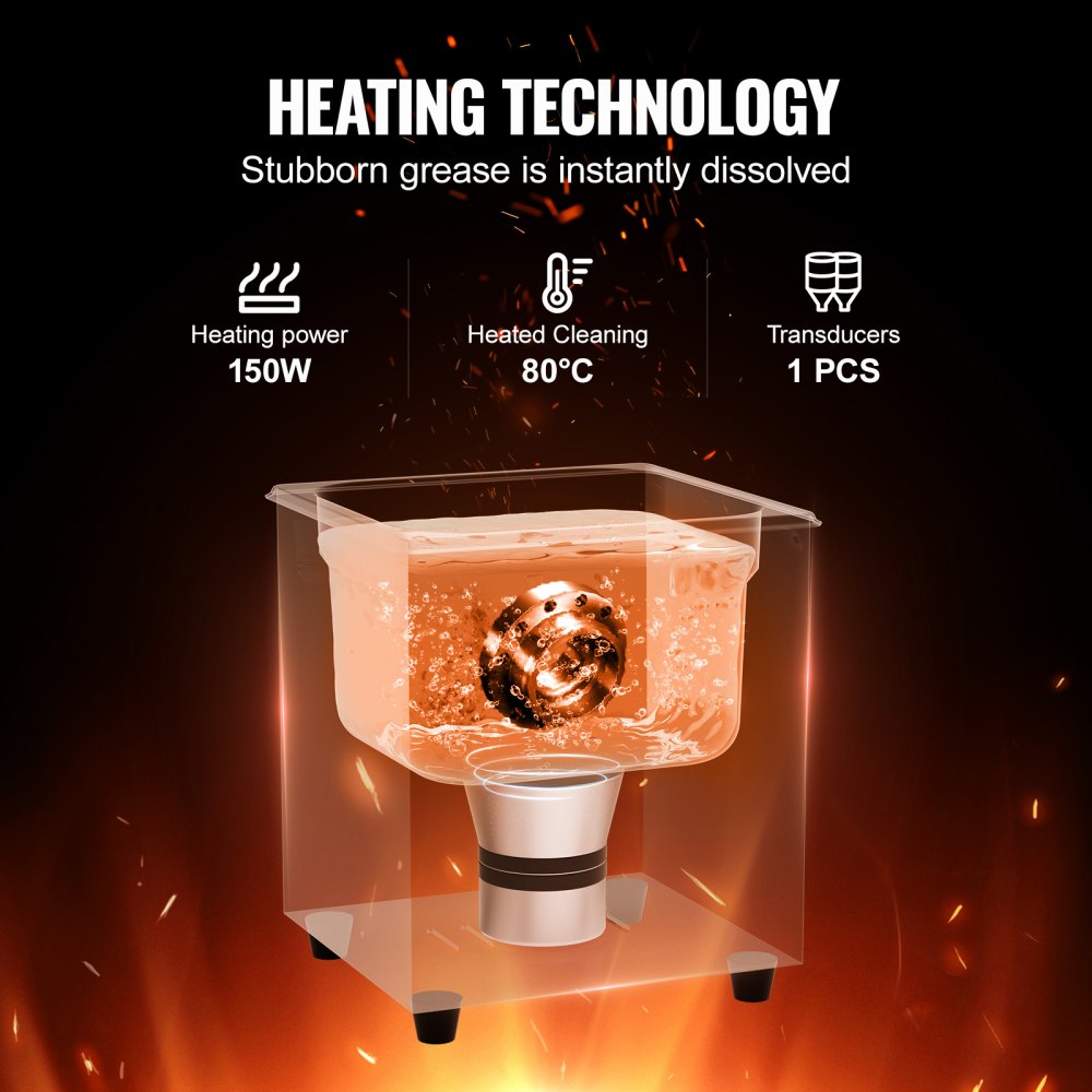 2L Ultra Sonic Cleaner Cleaning Machine with Basket Heater and Timer 60W