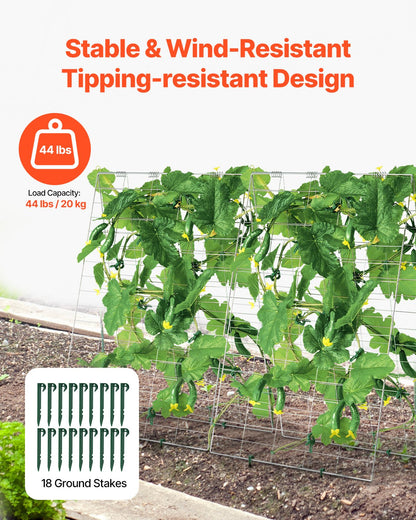 VEVOR A-Frame Cucumber Trellis 35" x 55" Foldable Metal Garden Trellis