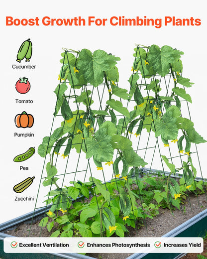 VEVOR A-Frame Cucumber Trellis 39"  x 32" Foldable Metal Garden Trellis