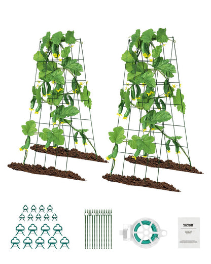 VEVOR A-Frame Cucumber Trellis 39"  x 32" Foldable Metal Garden Trellis