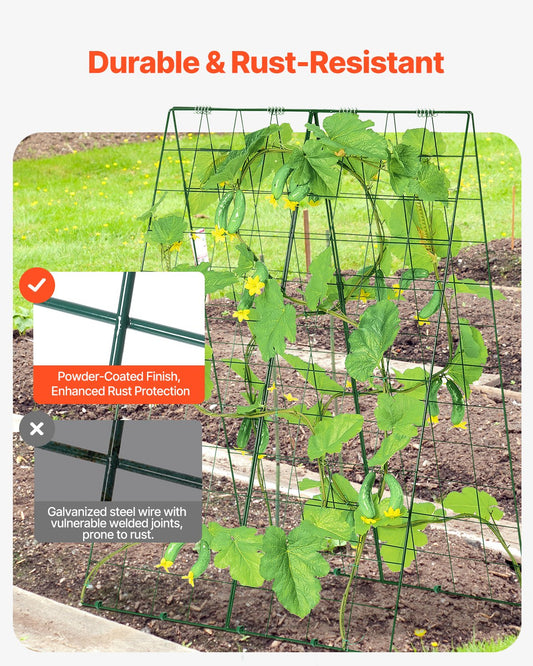 VEVOR A-Frame Cucumber Trellis 46" x 32" Foldable Metal Garden Trellis