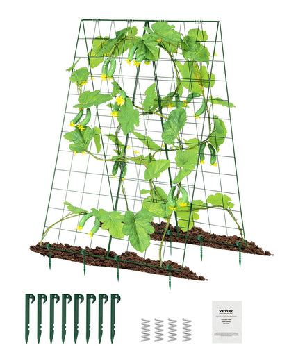 VEVOR A-Frame Cucumber Trellis 46" x 32" Foldable Metal Garden Trellis