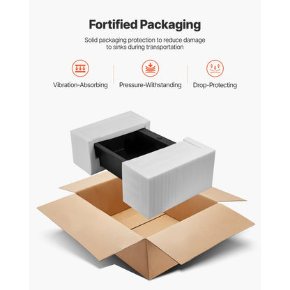 84 cm Granite Kitchen Sink Top Mount Single Bowl Drop-In Basin for RV Bar