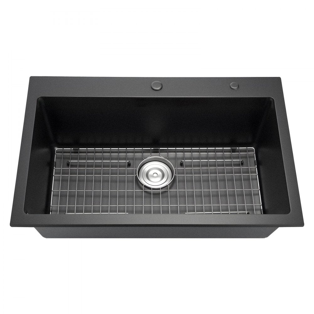 84 cm Granite Kitchen Sink Top Mount Single Bowl Drop-In Basin for RV Bar