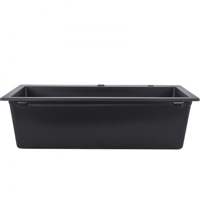 84 cm Granite Kitchen Sink Top Mount Single Bowl Drop-In Basin for RV Bar