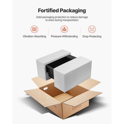 63 cm Granite Kitchen Sink Top Mount Single Bowl Drop-In Basin for RV Bar