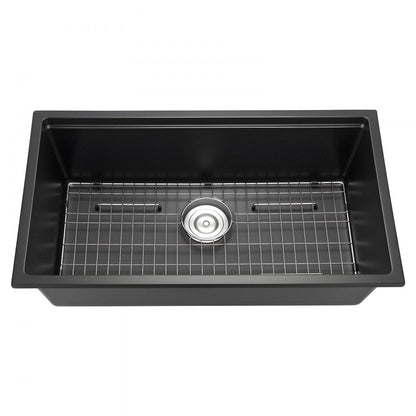 84 cm Granite Kitchen Sink Undermount Single Bowl Drop-In Basin for RV Bar