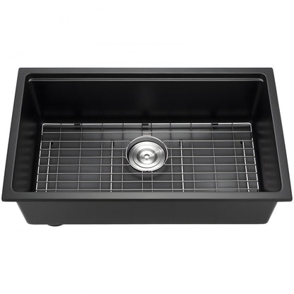 76 cm Granite Kitchen Sink Undermount Single Bowl Drop-In Basin for RV Bar