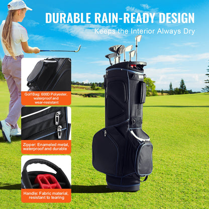 VEVOR Golf Cart Bag with 14 Way Organizer Divider Top, 35” 11 Pockets Premium Cart
