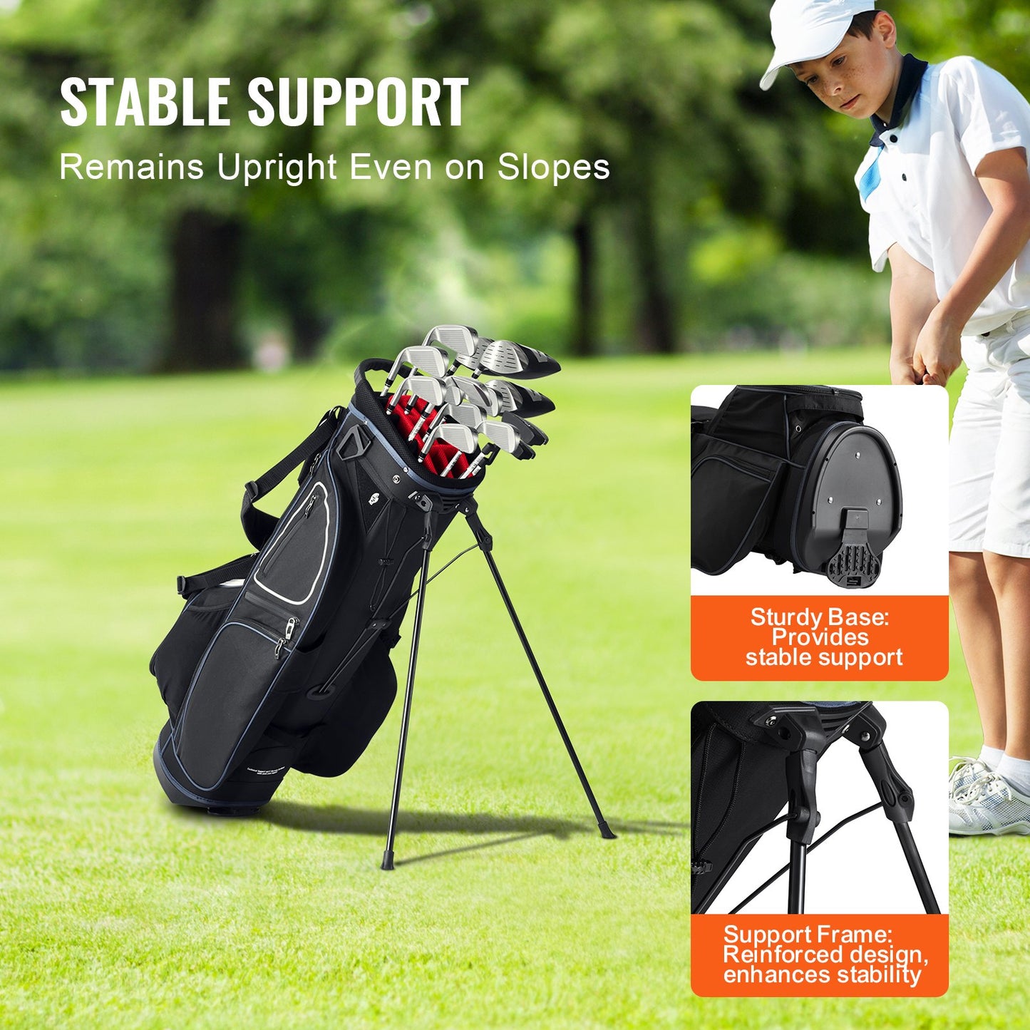 VEVOR Golf Cart Bag with 14 Way Organizer Divider Top, 35” 11 Pockets Premium Cart
