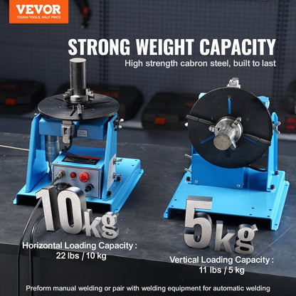 VEVOR Rotary Welding Positioner 10KG, 0-90° Welding Positioning Turntable Table