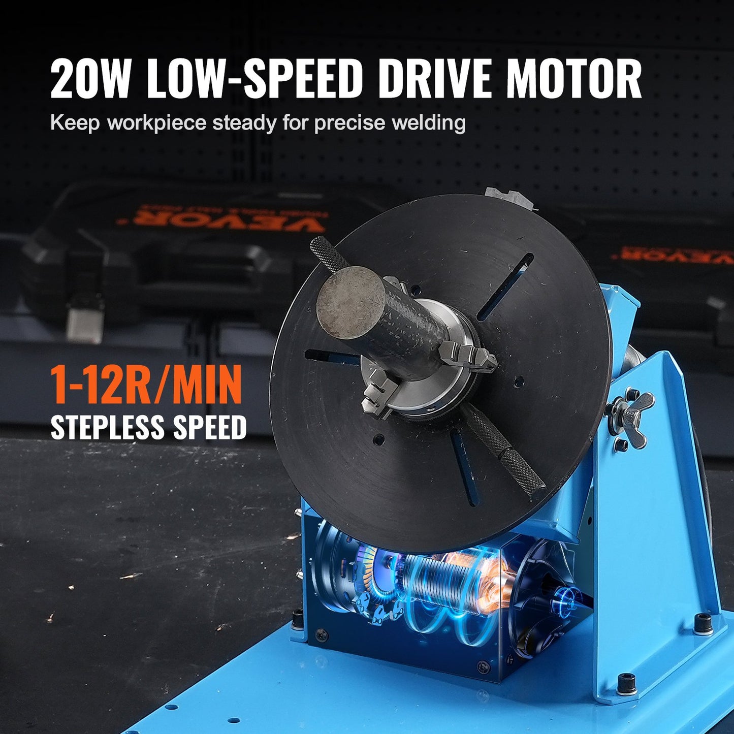VEVOR Rotary Welding Positioner 10KG, 0-90° Welding Positioning Turntable Table