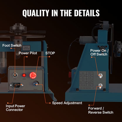 Portable 10KG Welding Positioner, 0-90° Turntable with 205mm 3-Jaw Chuck