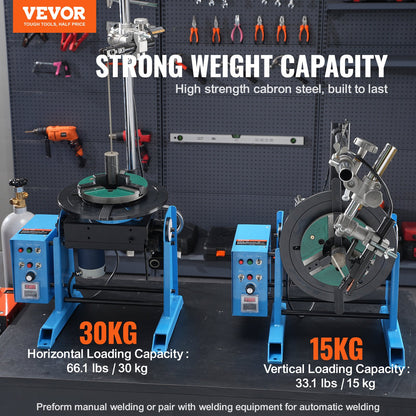 VEVOR Rotary Welding Positioner 30KG, 0-90° Welding Positioning Turntable Table
