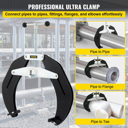 Adjustable Welding Alignment Clamp 12.7 - 30.5 cm for Pipefitting, Carbon Steel