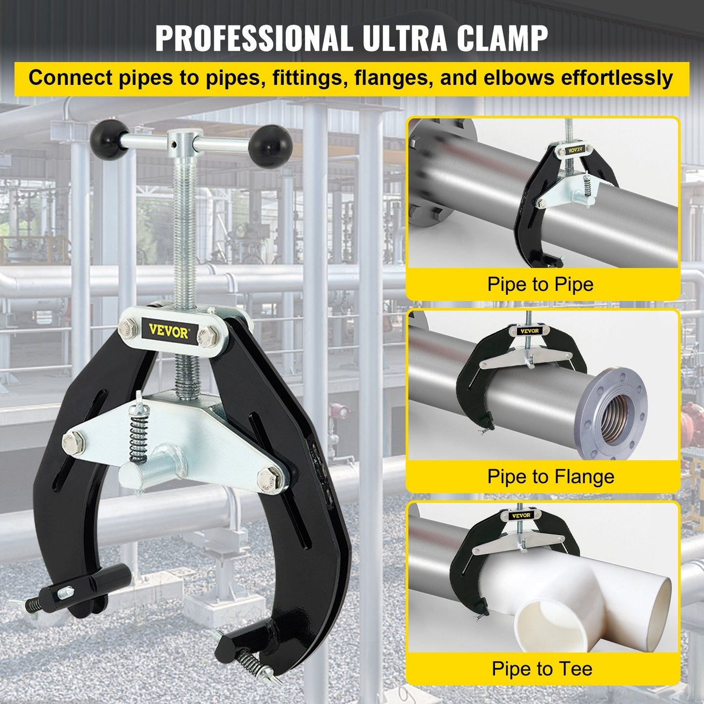 Adjustable Welding Alignment Clamp, Carbon Steel, 5.1-15.2cm, 3.7kg