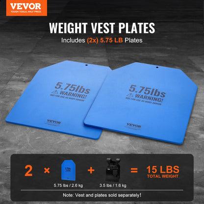 Weight Vest Plates, 2.6 KG Pairs, Premium Steel Weighted plates, Contoured Ergonomic Fit – WODs, Additional Weight for Weight Vests, for Strength Training, Running, Fitness, Heavy Workouts