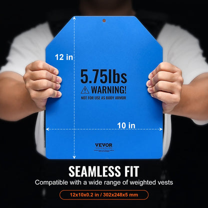 Weight Vest Plates, 2.6 KG Pairs, Premium Steel Weighted plates, Contoured Ergonomic Fit – WODs, Additional Weight for Weight Vests, for Strength Training, Running, Fitness, Heavy Workouts
