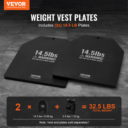 Weight Vest Plates, 6.6 KG Pairs, Premium Steel Weighted plates, Contoured Ergonomic Fit – WODs, Additional Weight for Weight Vests, for Strength Training, Running, Fitness, Heavy Workouts
