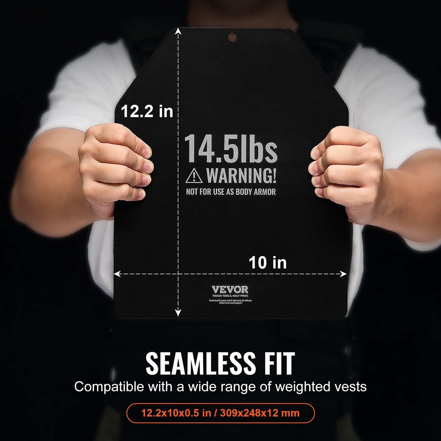 Weight Vest Plates, 6.6 KG Pairs, Premium Steel Weighted plates, Contoured Ergonomic Fit – WODs, Additional Weight for Weight Vests, for Strength Training, Running, Fitness, Heavy Workouts