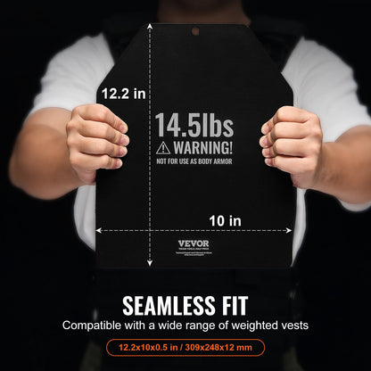 Weight Vest Plates, 6.6 KG Pairs, Premium Steel Weighted plates, Contoured Ergonomic Fit – WODs, Additional Weight for Weight Vests, for Strength Training, Running, Fitness, Heavy Workouts