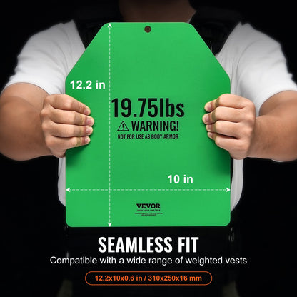 Weight Vest Plates, 8.9 KG Pairs, Premium Steel Weighted plates, Contoured Ergonomic Fit – WODs, Additional Weight for Weight Vests, for Strength Training, Running, Fitness, Heavy Workouts