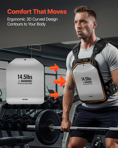 Curved Weight Vest Plates, 6.6 kg Pairs, Premium Steel Tactical Weighted Plates for Vest, Ergonomic Design, for Strength Endurance Training, Running, Jogging, Fitness, Heavy Workouts