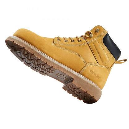 Steel Toe Work Boots, UK Size 11, Waterproof Work Boots for Men, Slip-Resistant Work Boot, Lightweight and Breathable Ru