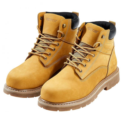 Steel Toe Work Boots, UK Size 11, Waterproof Work Boots for Men, Slip-Resistant Work Boot, Lightweight and Breathable Ru