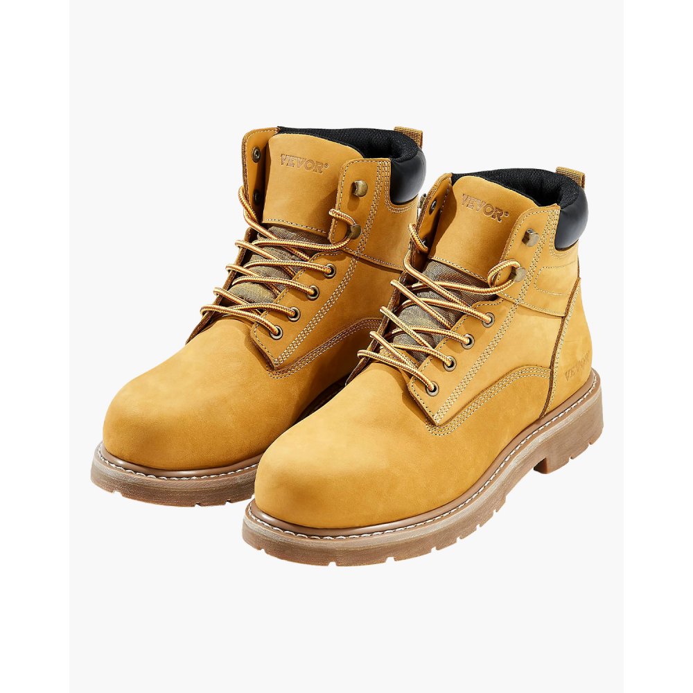 Steel Toe Work Boots, UK Size 12, Waterproof Work Boots for Men, Slip-Resistant Work Boot, Lightweight and Breathable Ru