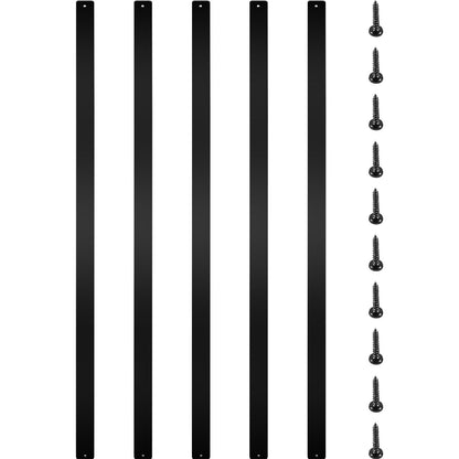 76 Pack Aluminum Alloy Deck Balusters - 0.75m Spindles for Railing, Black