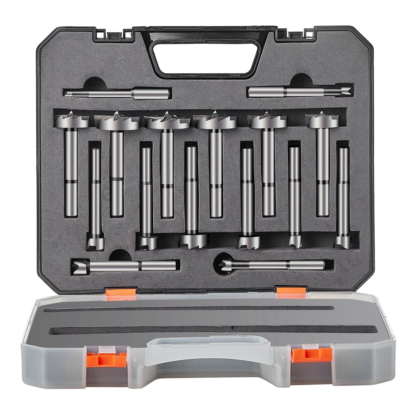VEVOR Forstner Bit Set, 16 Pcs Forstner Drill Bits Set, 1/4" to 1-5/8", Carbon Steel,