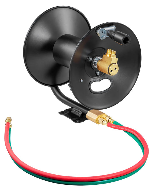 Welding Hose Reel Hand Crank Rewind Hose Reel Heavy Duty Steel for Workshops