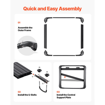 VEVOR Roof Rack Cargo Carrier Basket 1216x1020x142 mm Car Top Luggage Holder