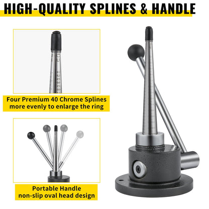 Coin Ring Enlarger Tool, Adjustable Size 1-14, Durable Nodular Iron