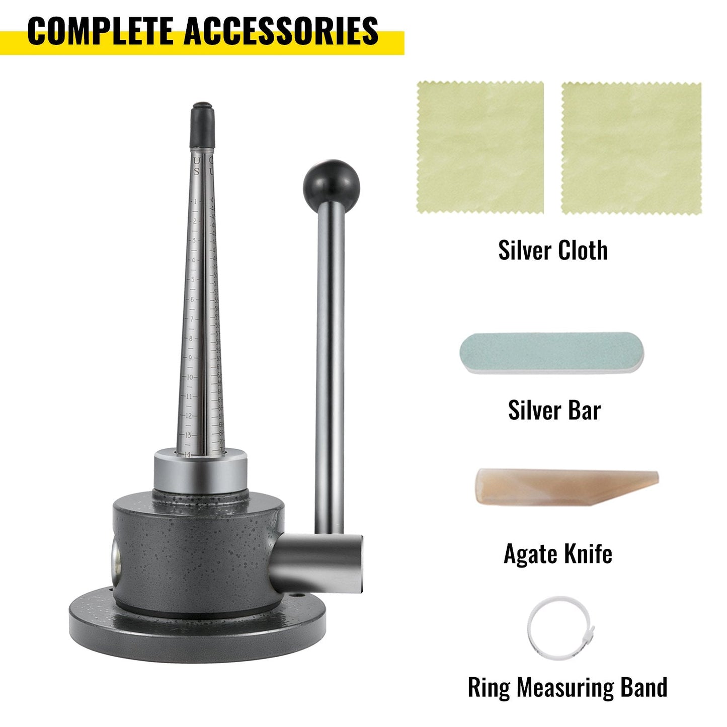 Coin Ring Enlarger Tool, Adjustable Size 1-14, Durable Nodular Iron