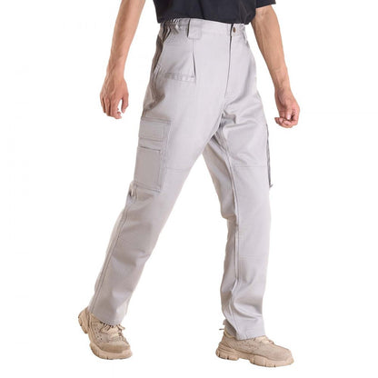 FR Pants for Men Flame-Resistant Cargo Pants Multi-Pockets L Size Gray