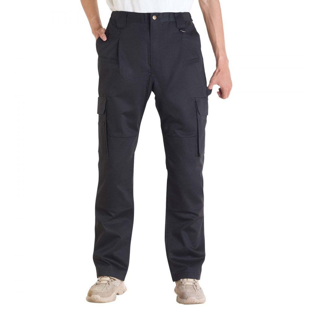 FR Pants for Men Flame-Resistant Cargo Pants Multi-Pockets L Size Black