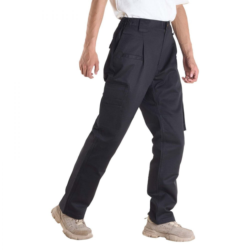 FR Pants for Men Flame-Resistant Cargo Pants Multi-Pockets L Size Black