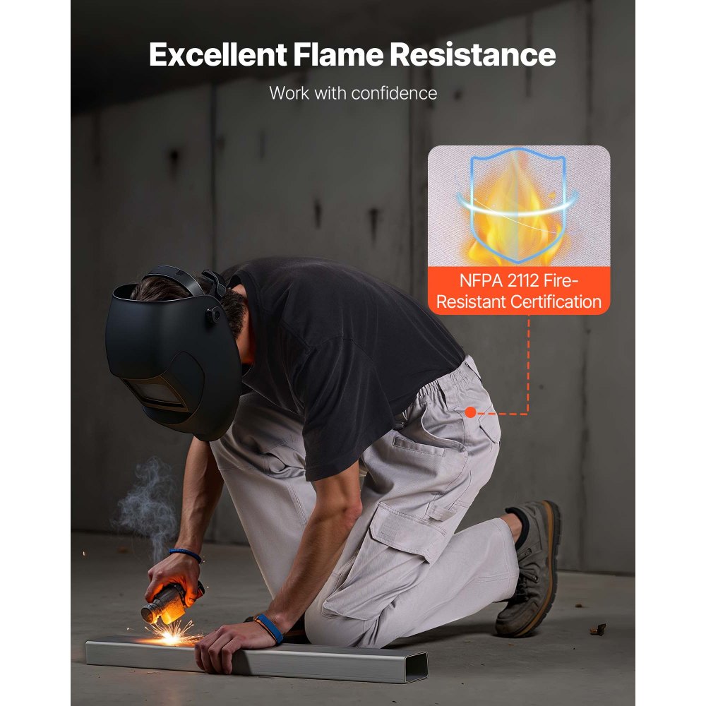 FR Pants for Men Flame-Resistant Cargo Pants Multi-Pockets M Size Gray
