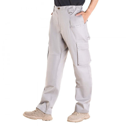 FR Pants for Men Flame-Resistant Cargo Pants Multi-Pockets XXL Size Gray