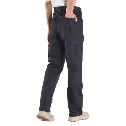 FR Pants for Men Flame-Resistant Cargo Pants Multi-Pockets XXL Size Black