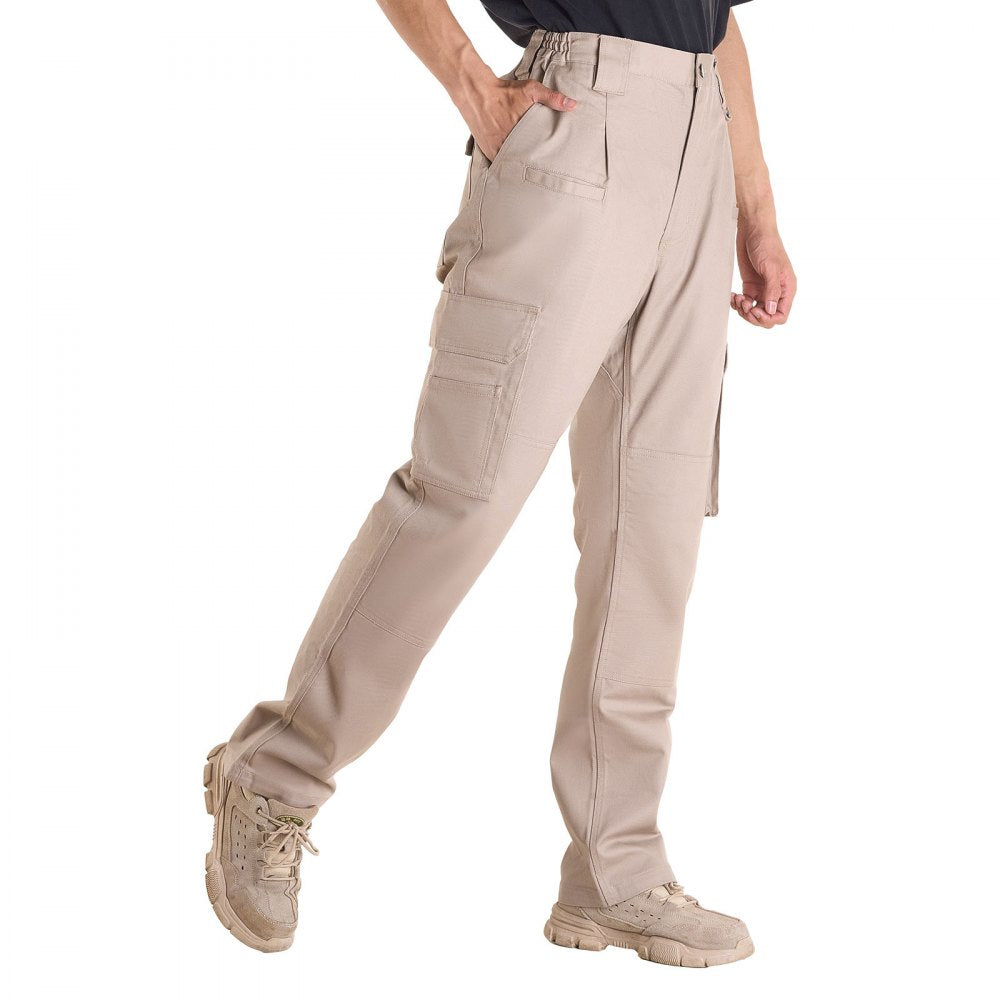 FR Pants for Men Flame-Resistant Cargo Pants Multi-Pockets M Size Khaki