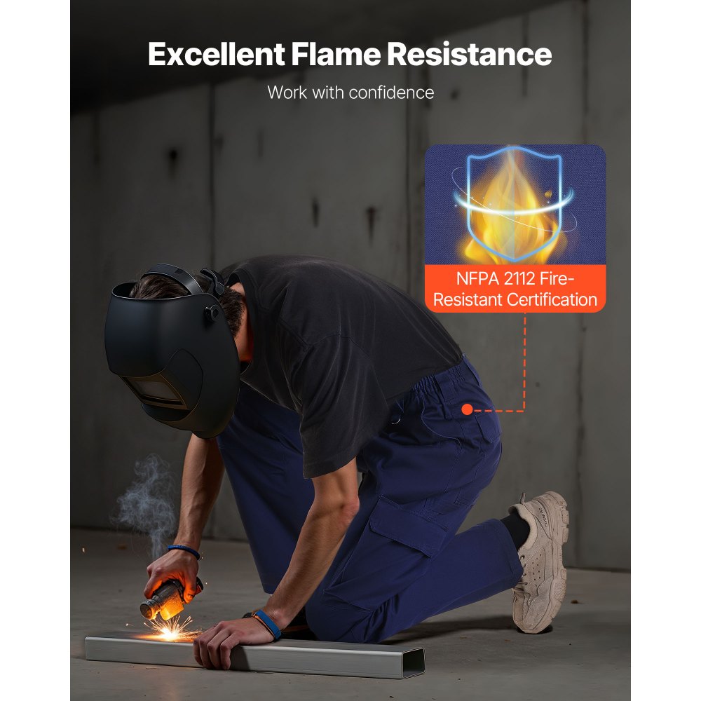 FR Pants for Men Flame-Resistant Cargo Pants Multi-Pockets M Dark Blue