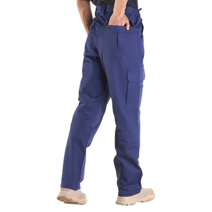 FR Pants for Men Flame-Resistant Cargo Pants Multi-Pockets M Dark Blue